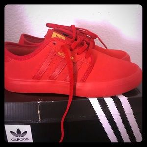 adidas red scarle skateboarding shoe